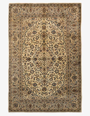 7' 11 x 11' 8 Hand Knotted Kashan Persian Wool Rug
