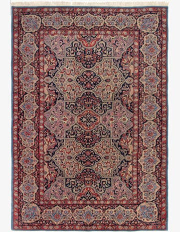 4' 5 x 6' 6 Hand Knotted Kashan Persian Rug