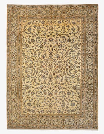 9' 9 x 13' 1 Hand Knotted Kashan Persian Wool Rug