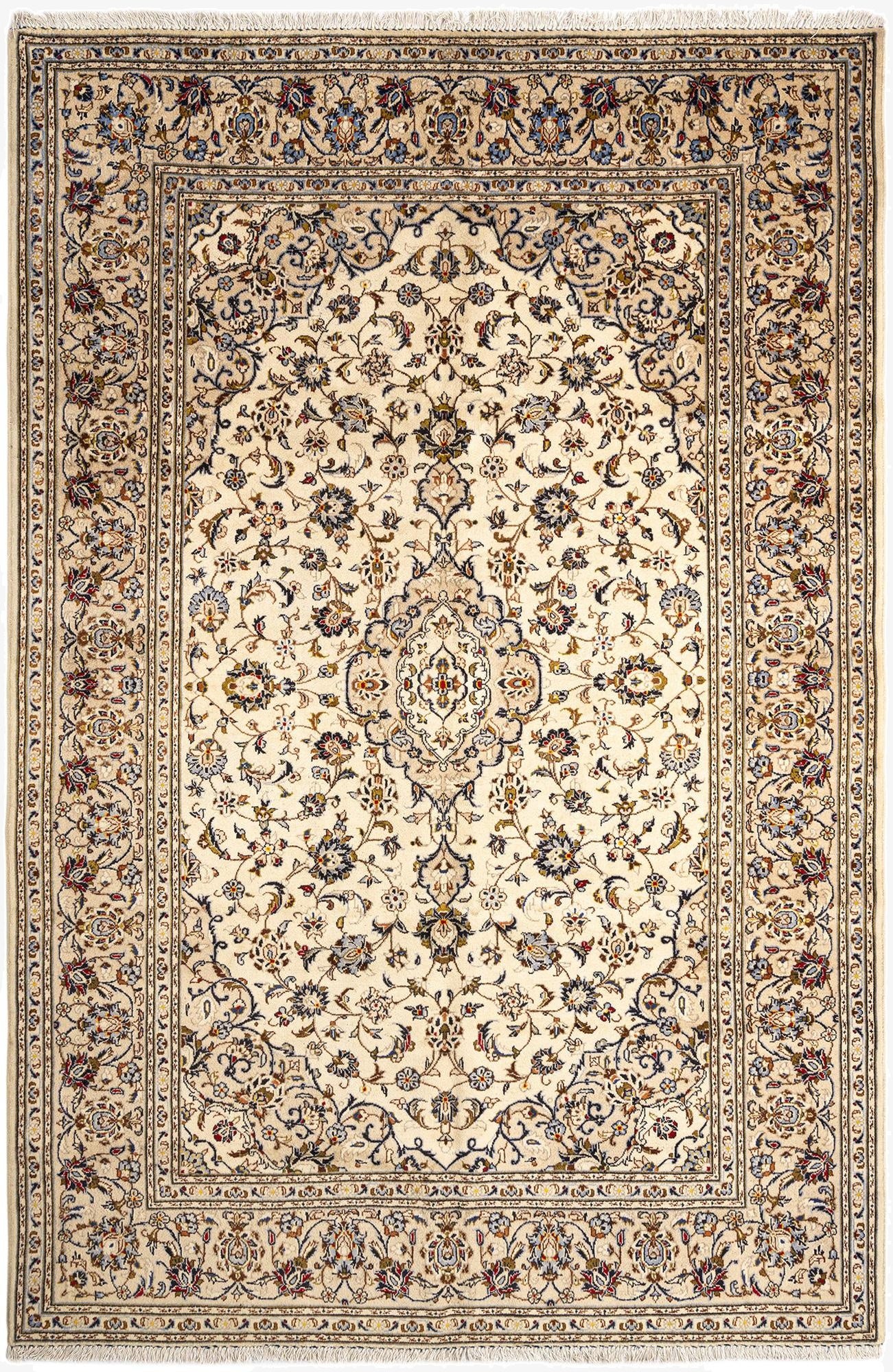 6' 8 x 10' Kashan Wool Rug