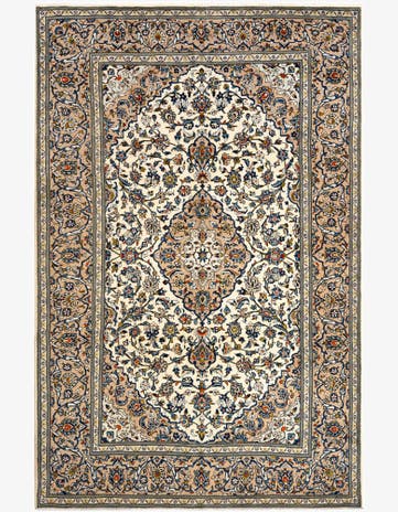 6' 8 x 10' Kashan Wool Rug