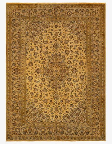 7' 10 x 11' Hand Knotted Kashan Persian Wool Rug