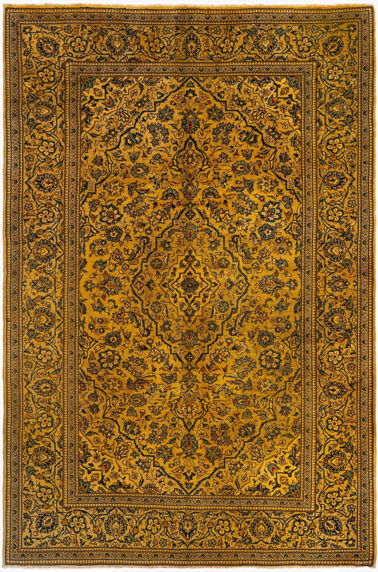 198cm x 300cm Kashan Wool Rug
