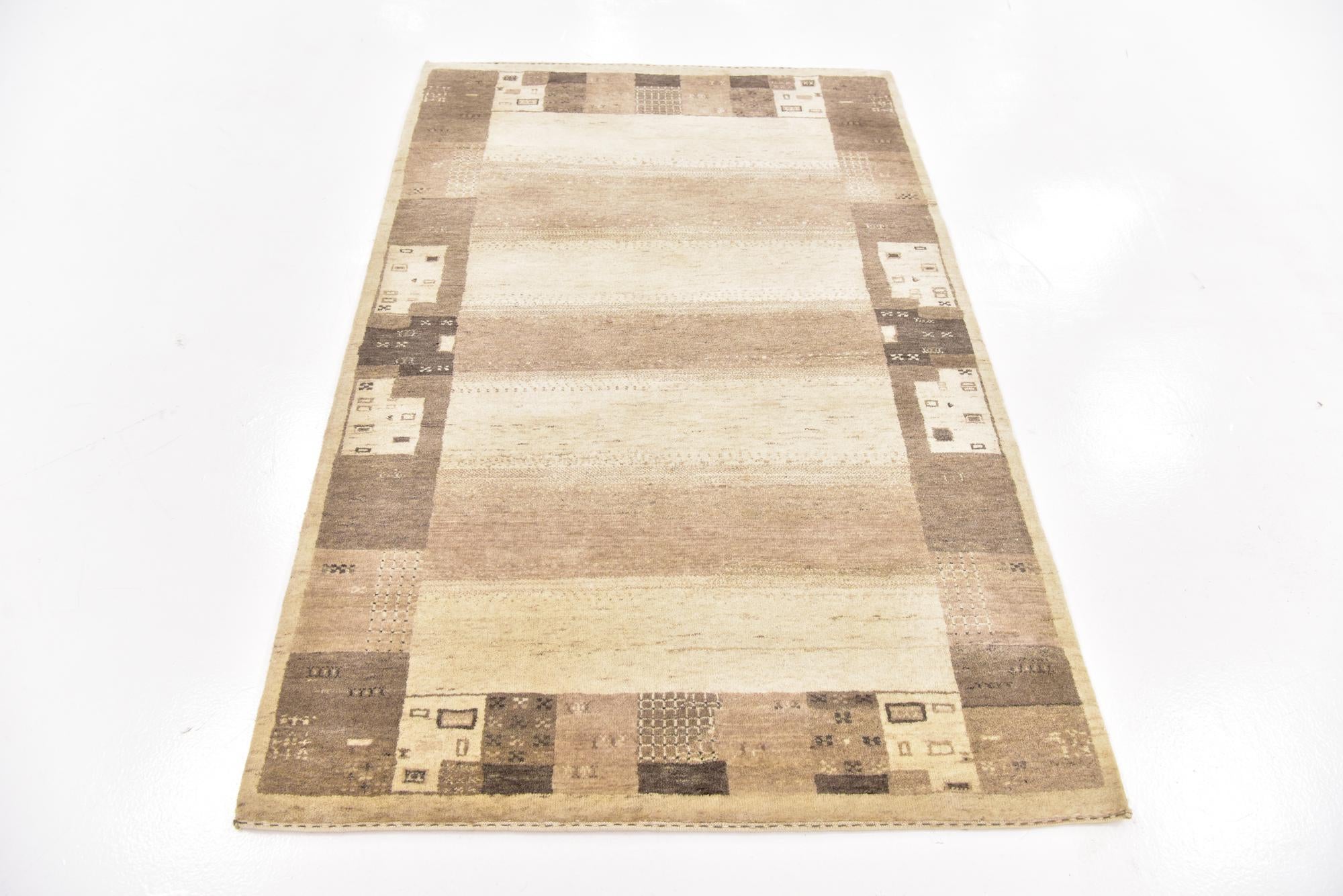 4' x 6' 2 Hand Knotted Kashkuli Gabbeh Wool Rug