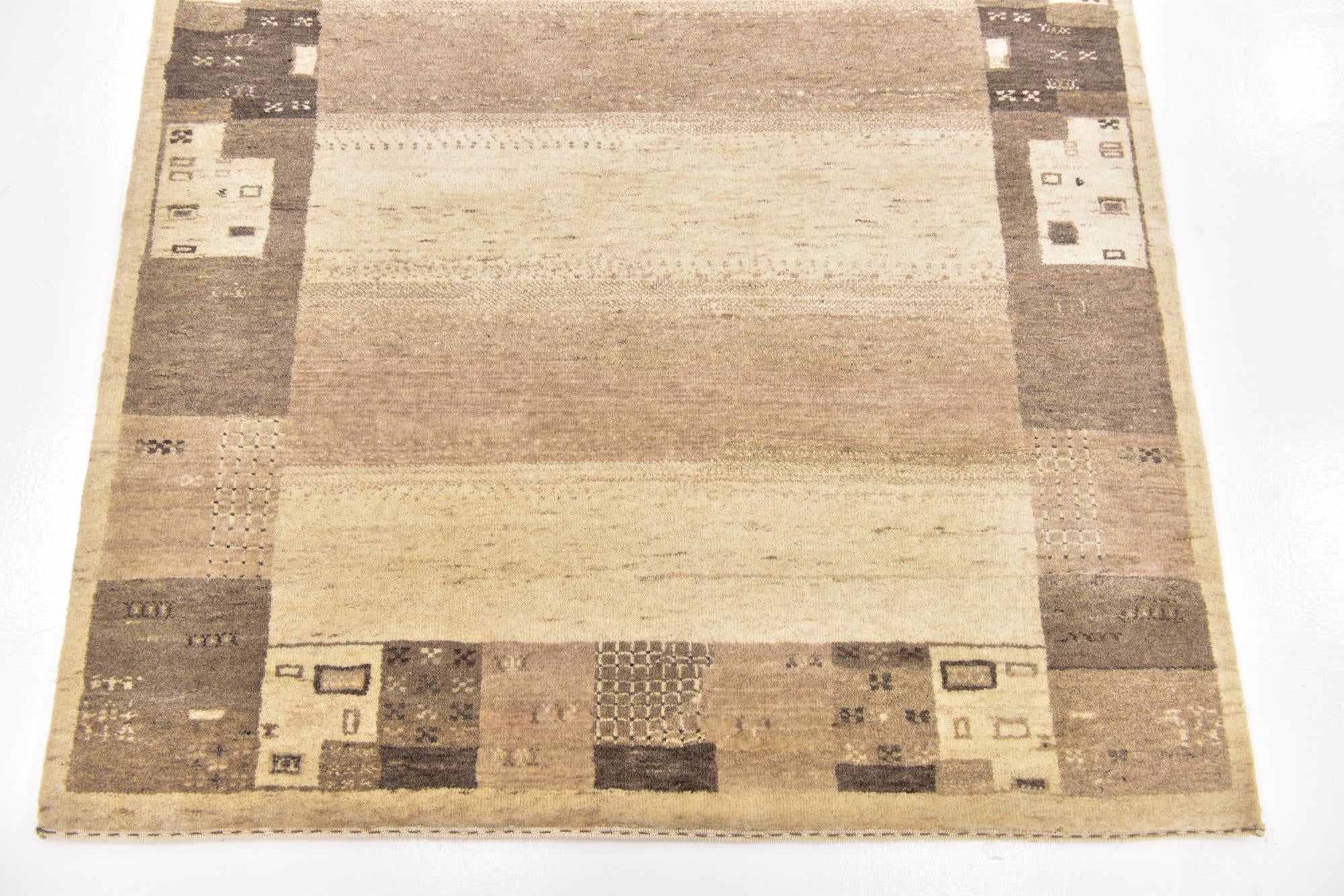 4' x 6' 2 Hand Knotted Kashkuli Gabbeh Wool Rug