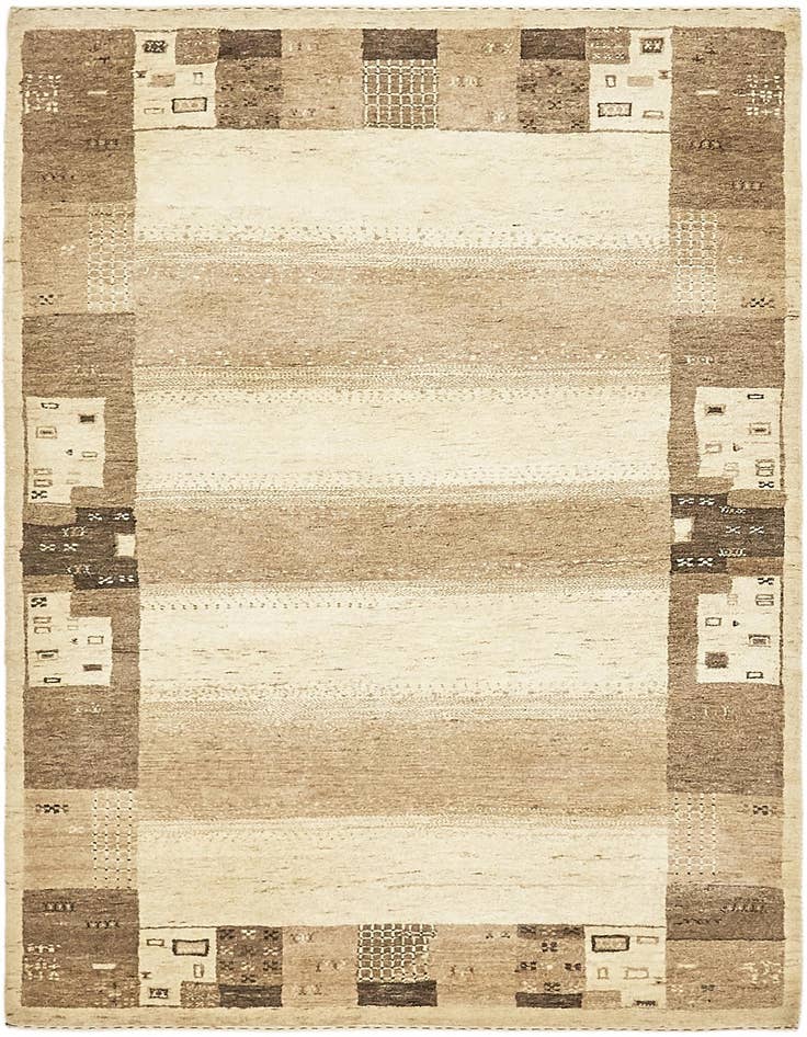 Detail image of 4' x 6' 2 Hand Knotted Kashkuli Gabbeh Wool Rug