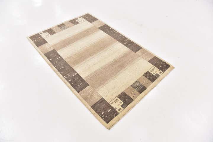 3' 10 x 5' 10 Hand Knotted Kashkuli Gabbeh Wool Rug