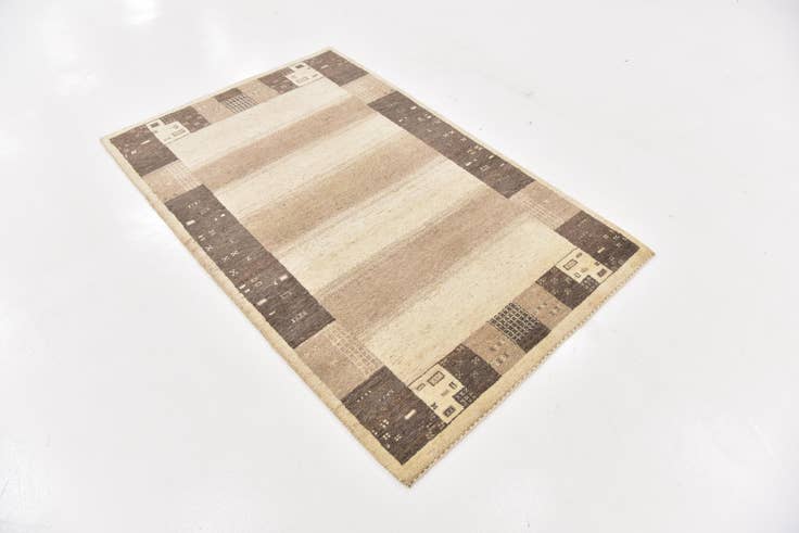 Detail image of 3' 10 x 5' 10 Hand Knotted Kashkuli Gabbeh Wool Rug