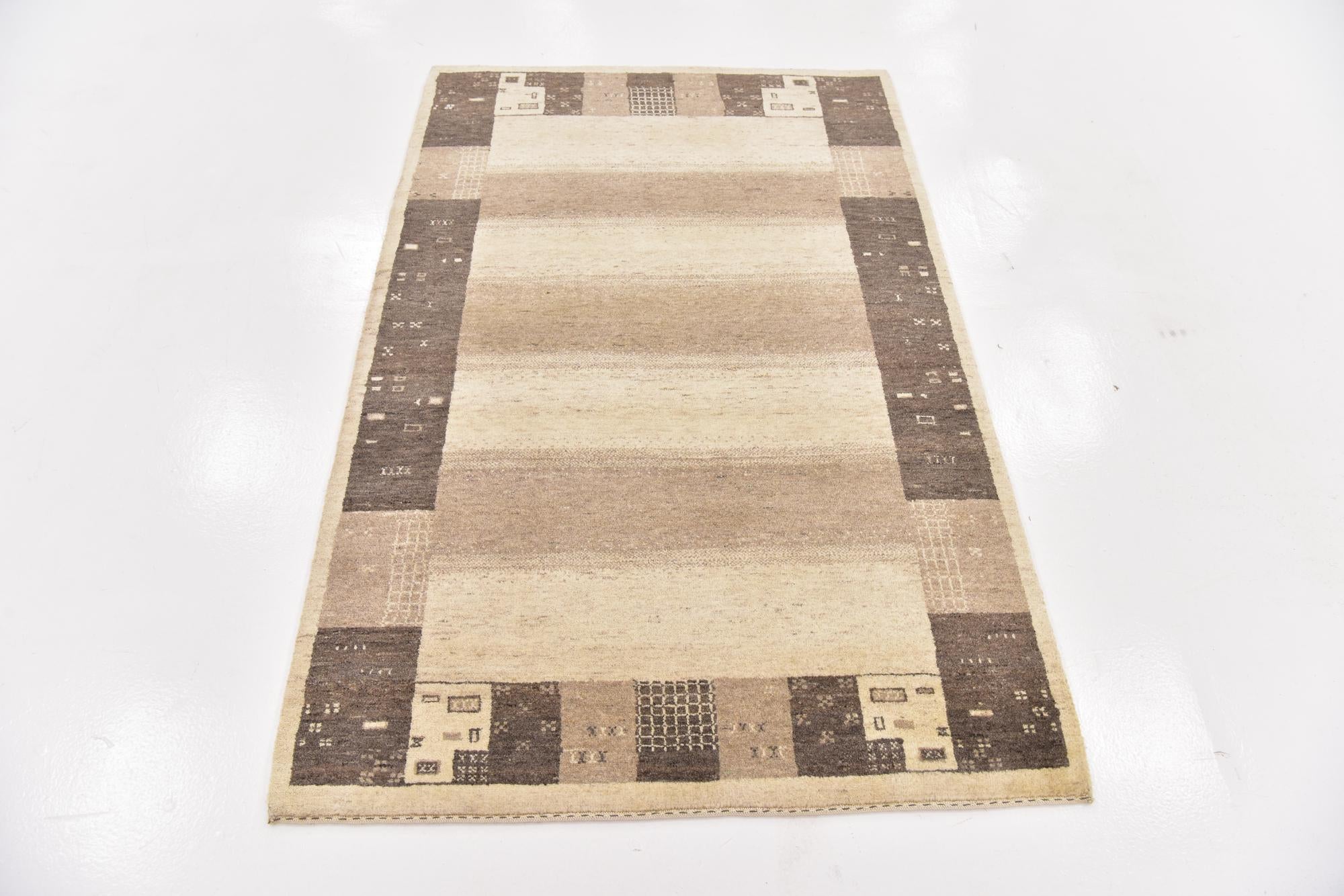 3' 10 x 5' 10 Hand Knotted Kashkuli Gabbeh Wool Rug