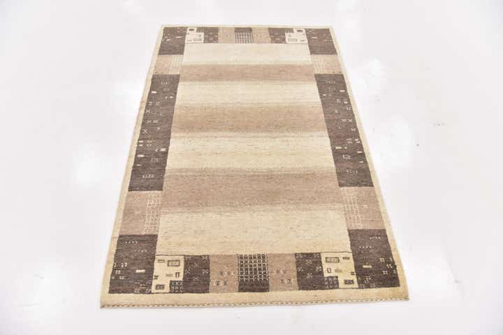 3' 10 x 5' 10 Hand Knotted Kashkuli Gabbeh Wool Rug
