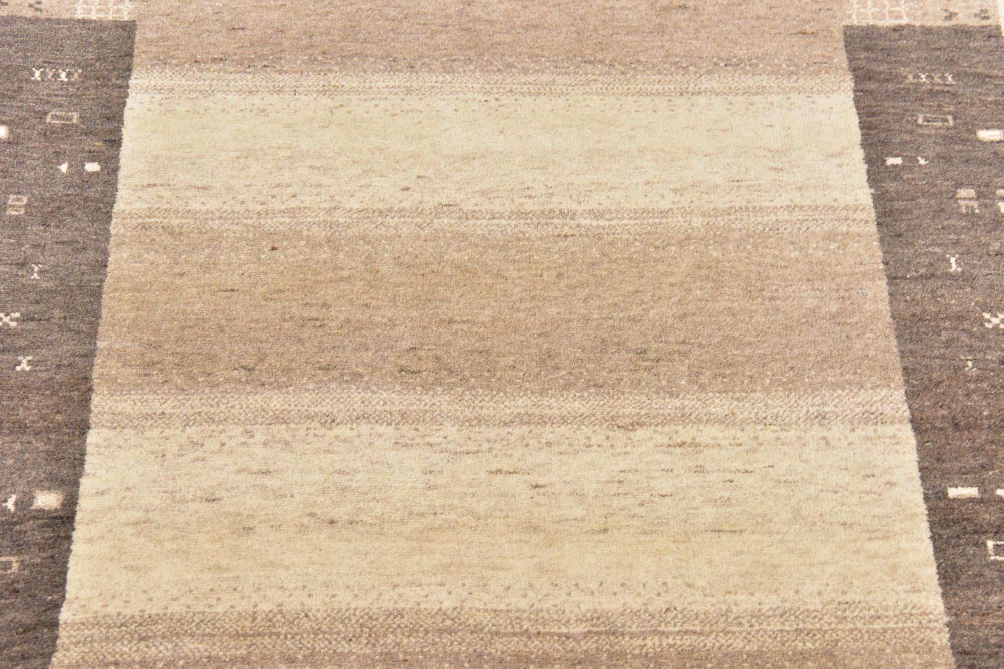 3' 10 x 5' 10 Hand Knotted Kashkuli Gabbeh Wool Rug