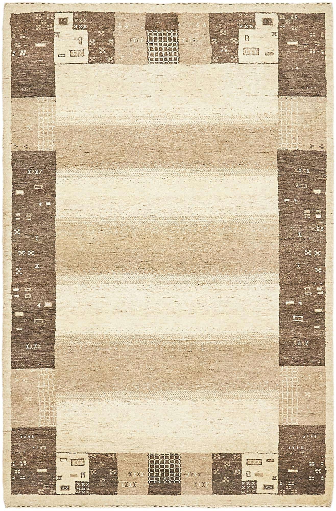 3' 10 x 5' 10 Hand Knotted Kashkuli Gabbeh Wool Rug