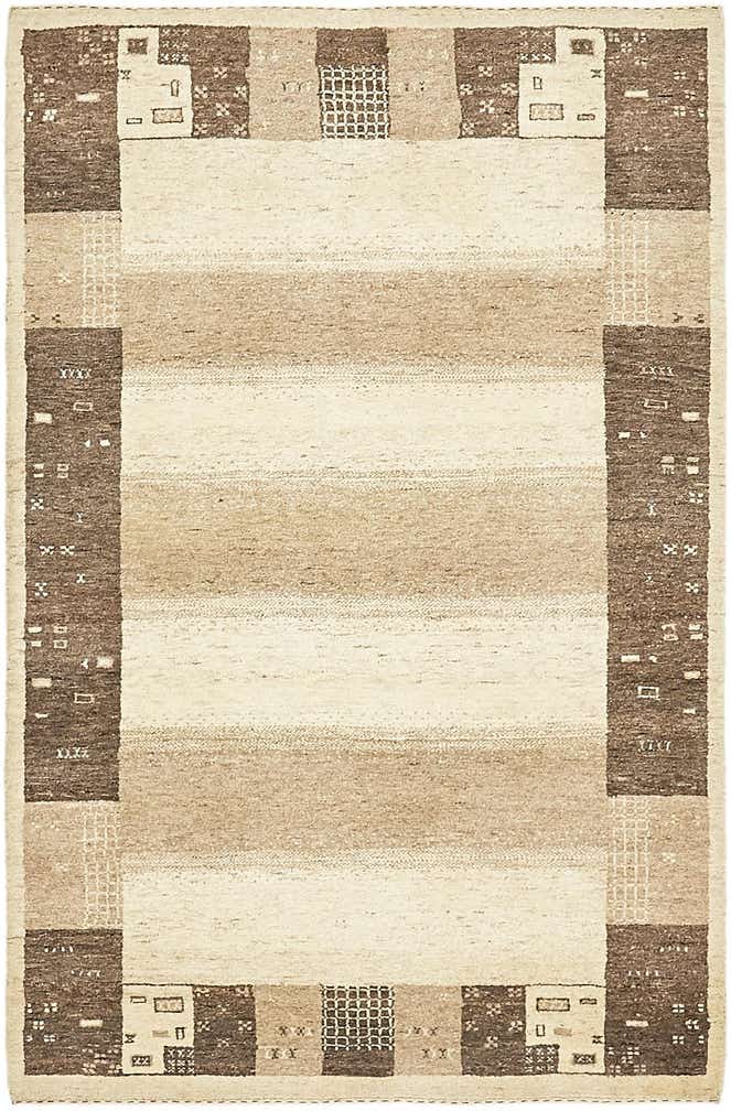 3' 10 x 5' 10 Hand Knotted Kashkuli Gabbeh Wool Rug