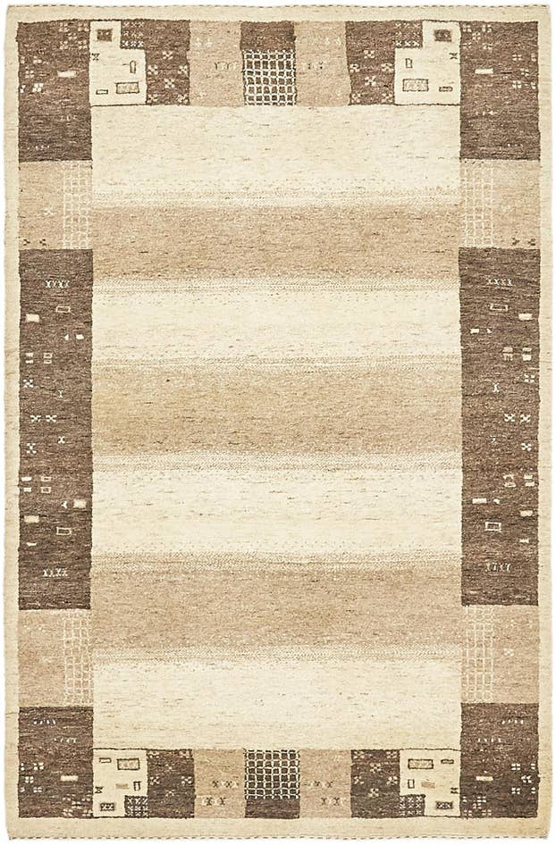 Detail image of 3' 10 x 5' 10 Hand Knotted Kashkuli Gabbeh Wool Rug