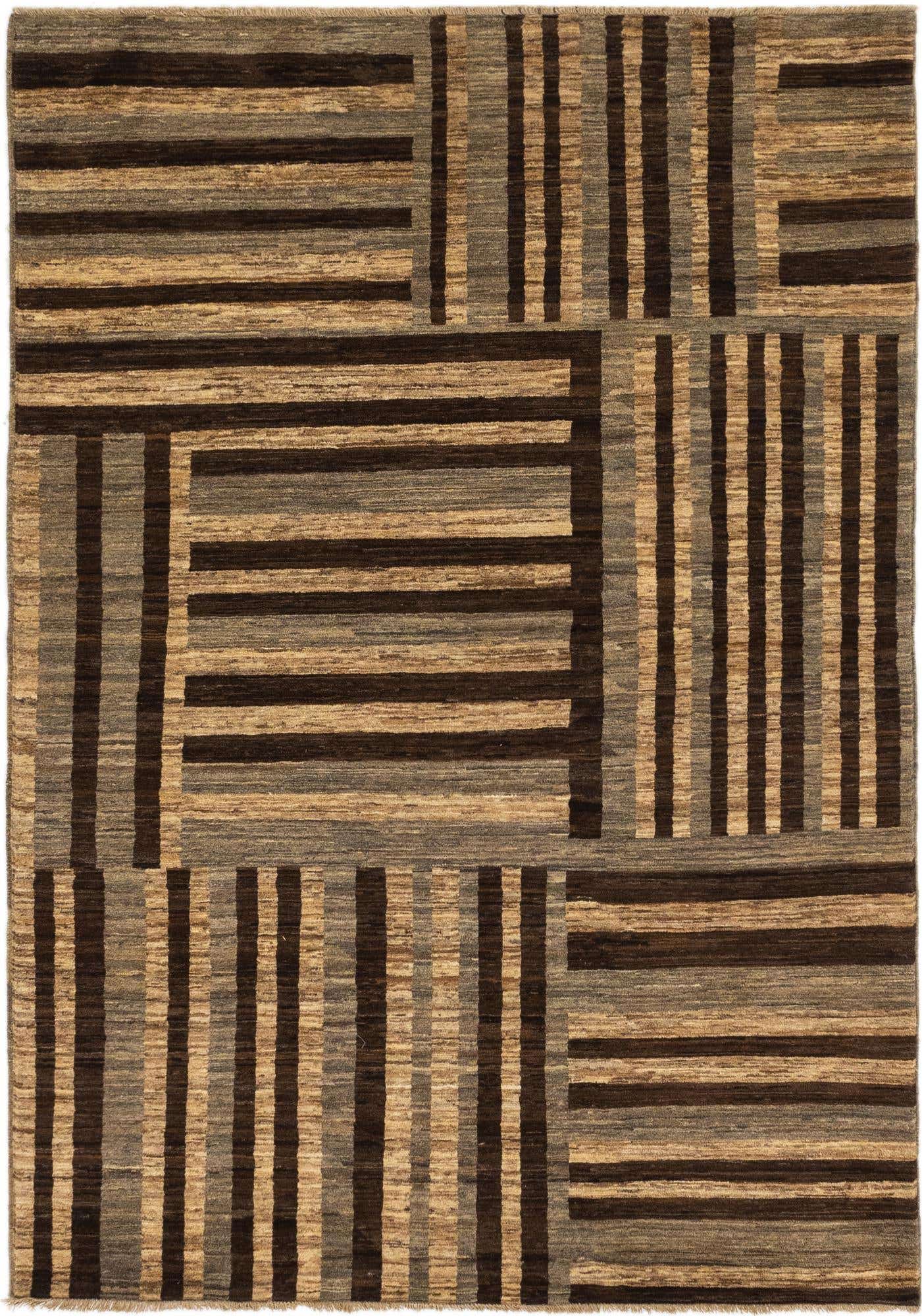 5' 8 x 8' Hand Knotted Kashkuli Gabbeh Wool Rug