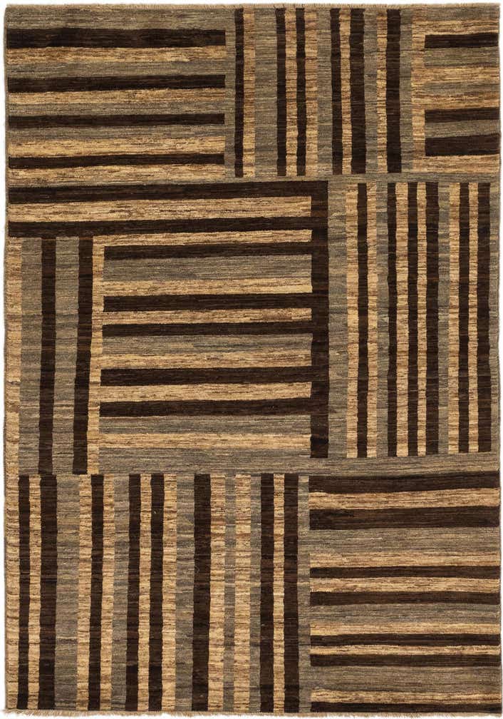 5' 8 x 8' Hand Knotted Kashkuli Gabbeh Wool Rug
