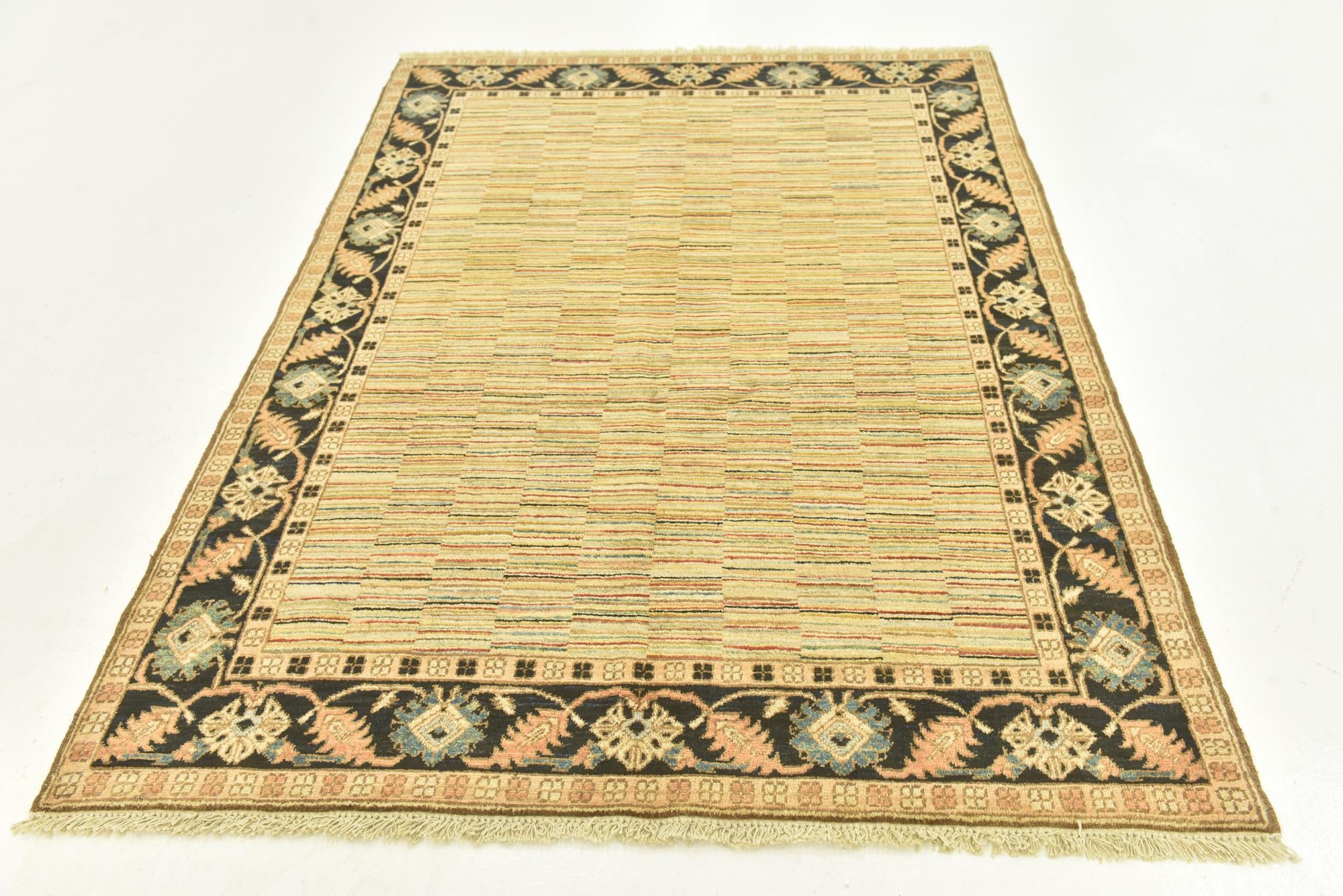 4' 8 x 6' 5 Hand Knotted Kashkuli Gabbeh Oriental Wool Rug
