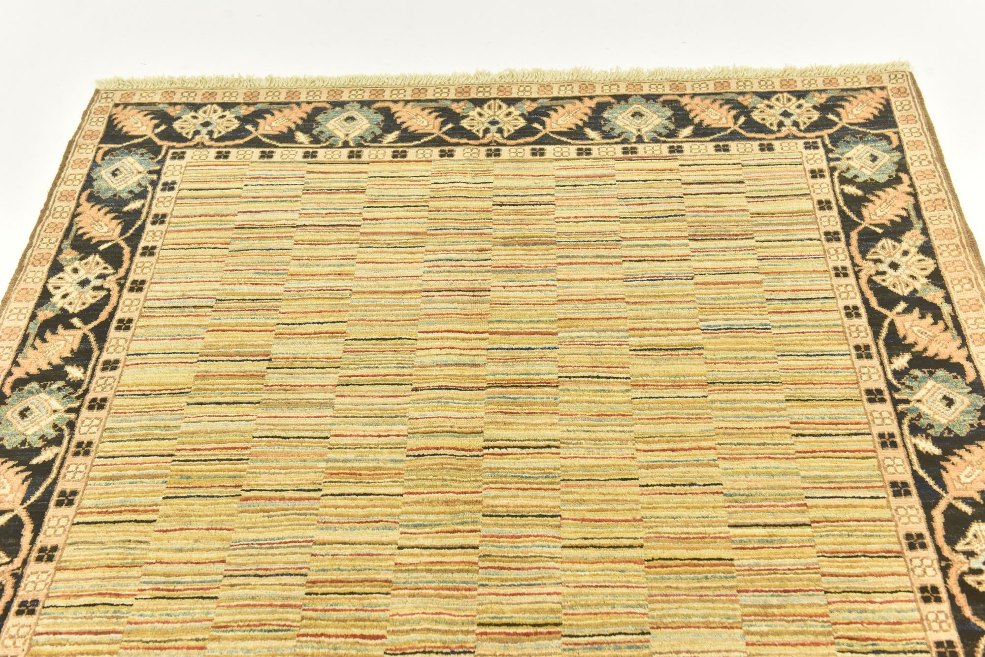 4' 8 x 6' 5 Hand Knotted Kashkuli Gabbeh Oriental Wool Rug