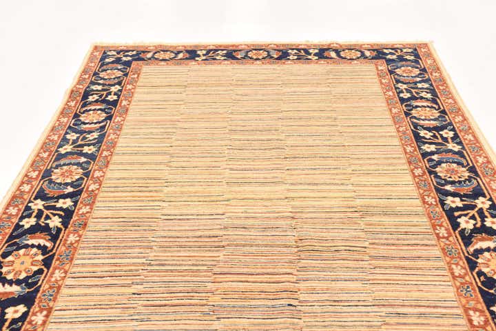 6' 2 x 9' 4 Hand Knotted Kashkuli Gabbeh Wool Rug