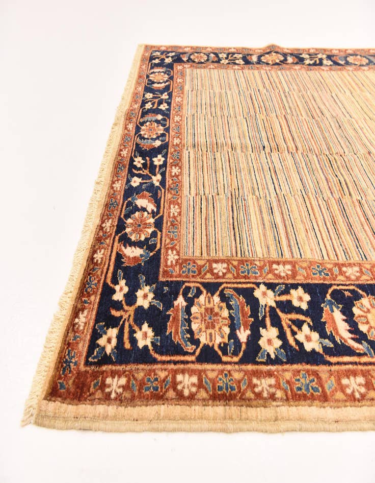 Detail image of 6' 2 x 9' 4 Hand Knotted Kashkuli Gabbeh Wool Rug