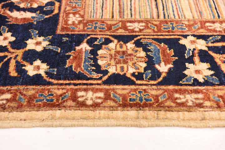 6' 2 x 9' 4 Hand Knotted Kashkuli Gabbeh Wool Rug