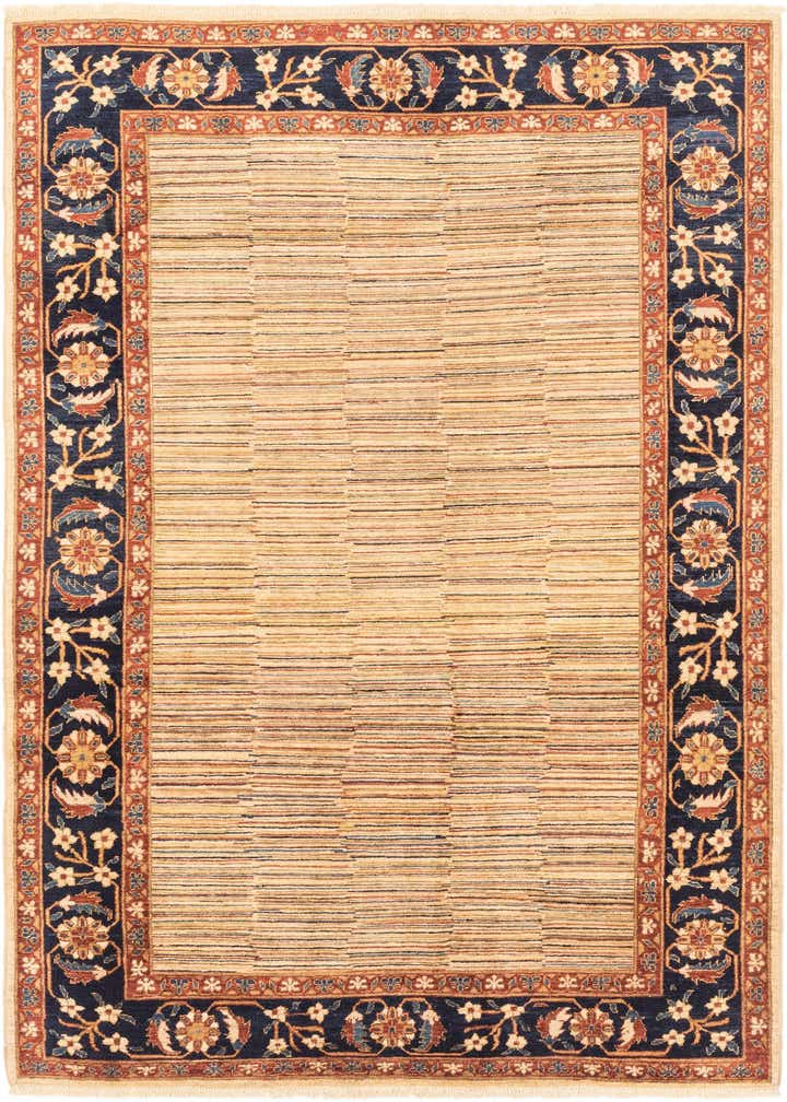 6' 2 x 9' 4 Hand Knotted Kashkuli Gabbeh Wool Rug