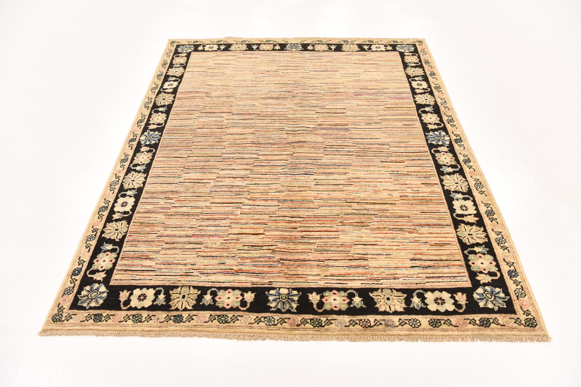5' x 6' 5 Hand Knotted Kashkuli Gabbeh Wool Rug