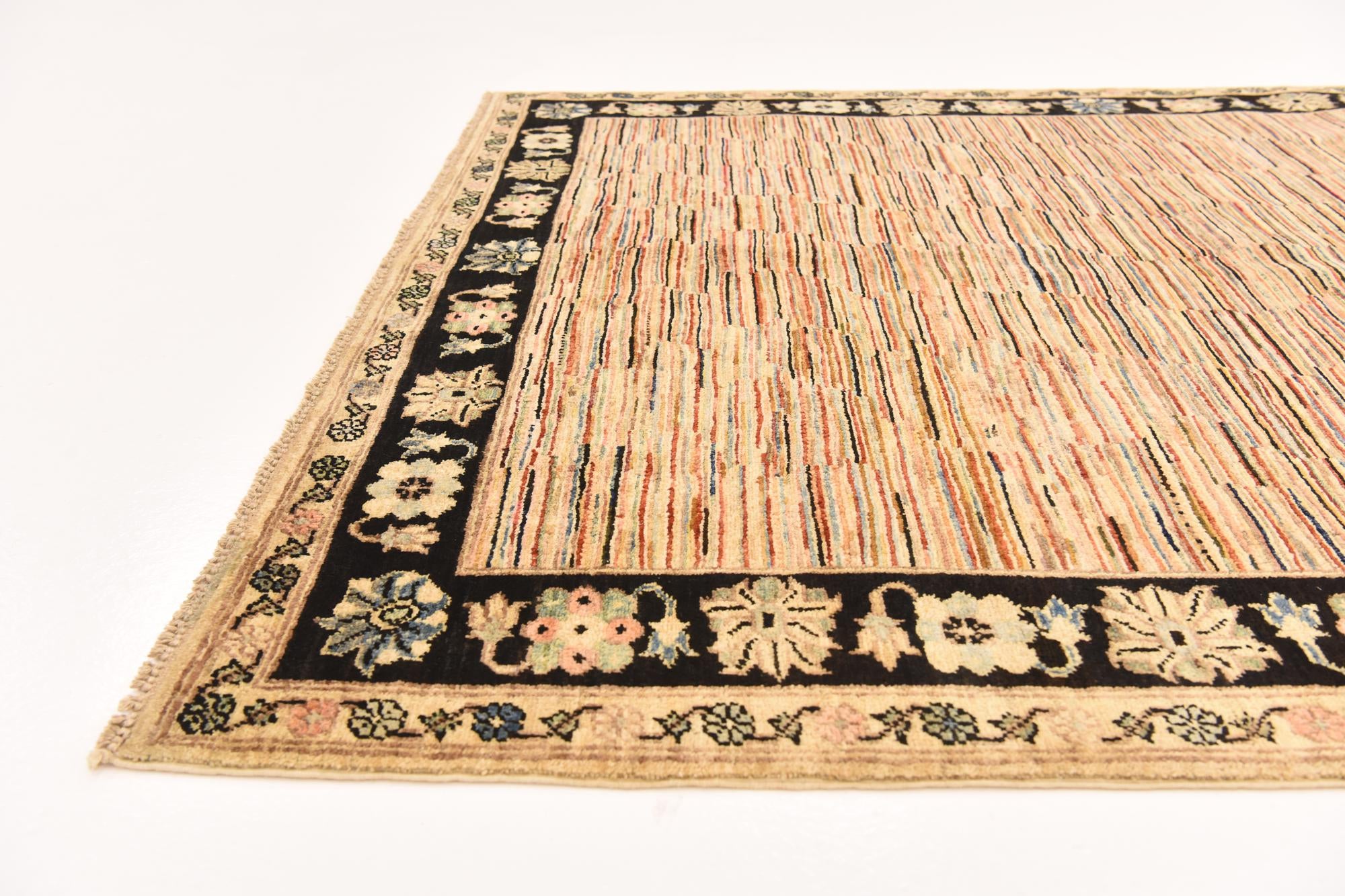 5' x 6' 5 Hand Knotted Kashkuli Gabbeh Wool Rug