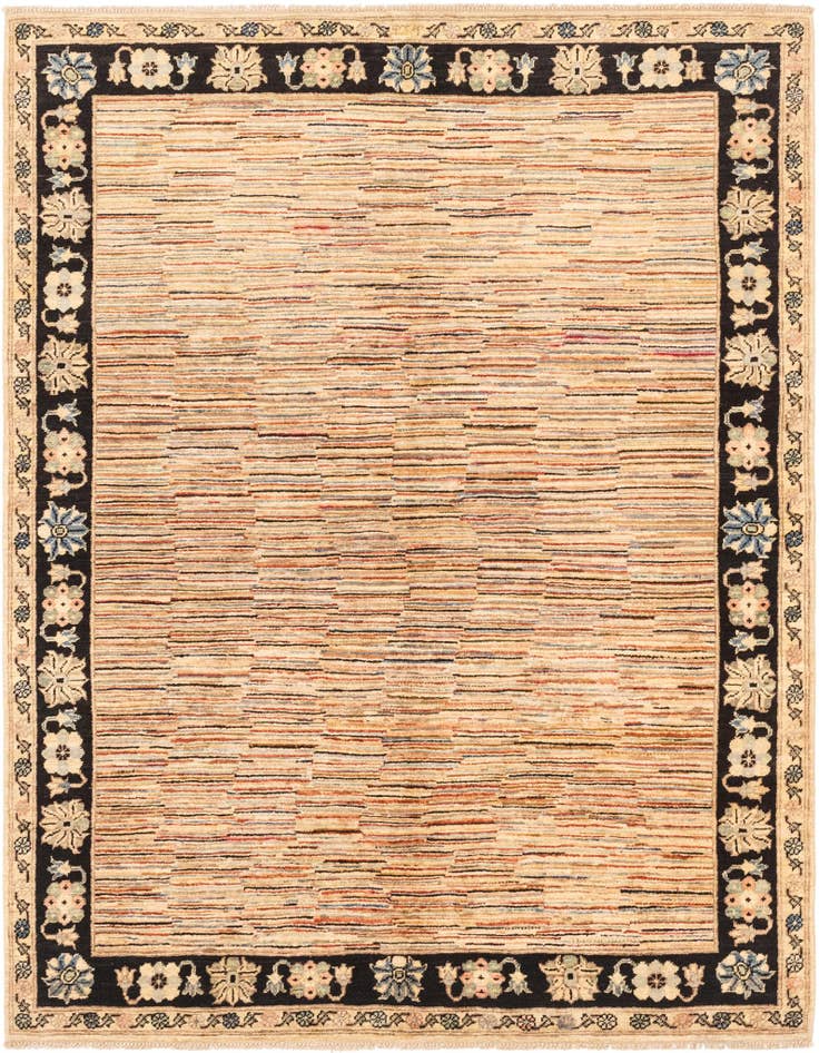 Detail image of 5' x 6' 5 Hand Knotted Kashkuli Gabbeh Wool Rug