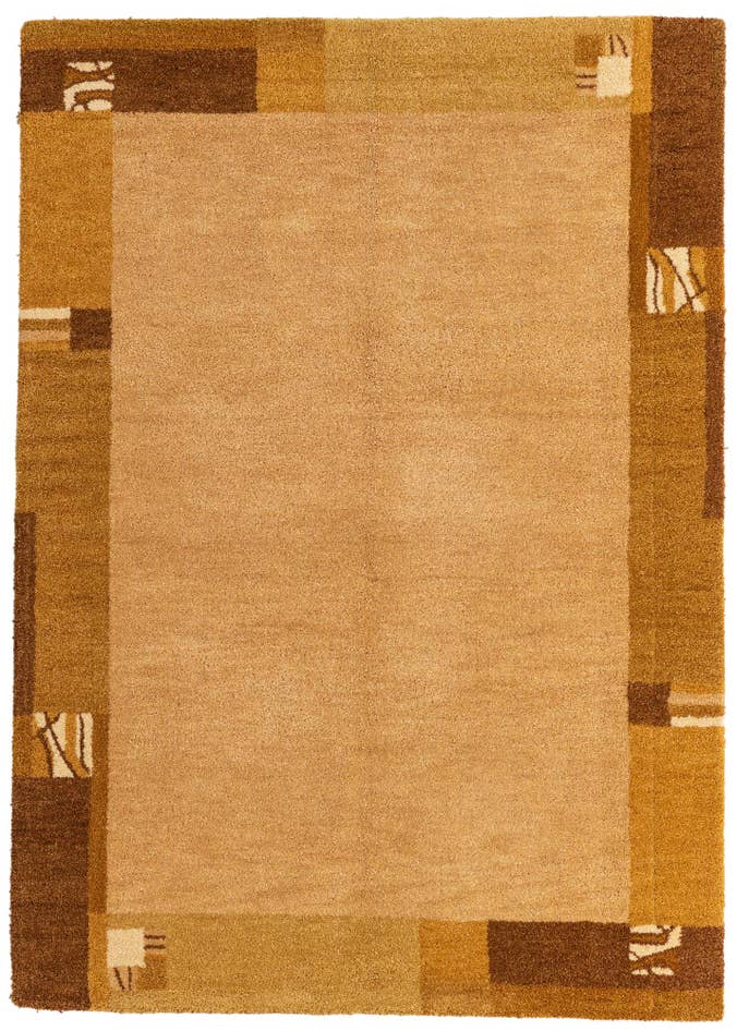 Detail image of 4' 7 x 6' 6 Kashkuli Gabbeh Wool Rug