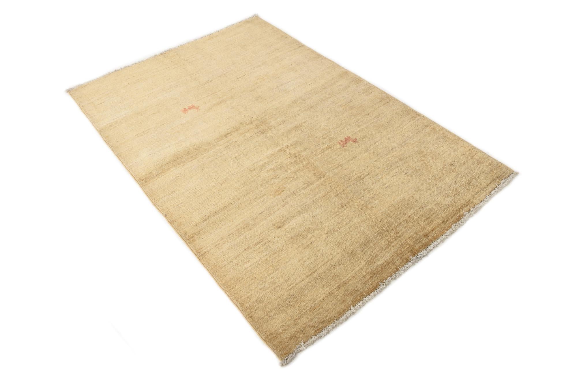 3' 4 x 5' Hand Knotted Kashkuli Gabbeh Wool Rug