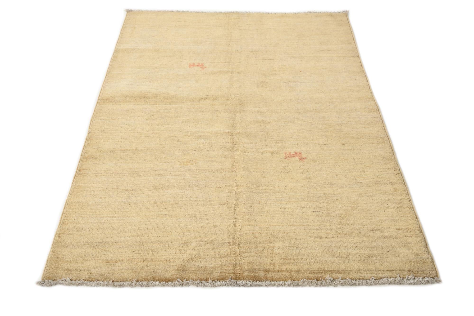 3' 4 x 5' Hand Knotted Kashkuli Gabbeh Wool Rug