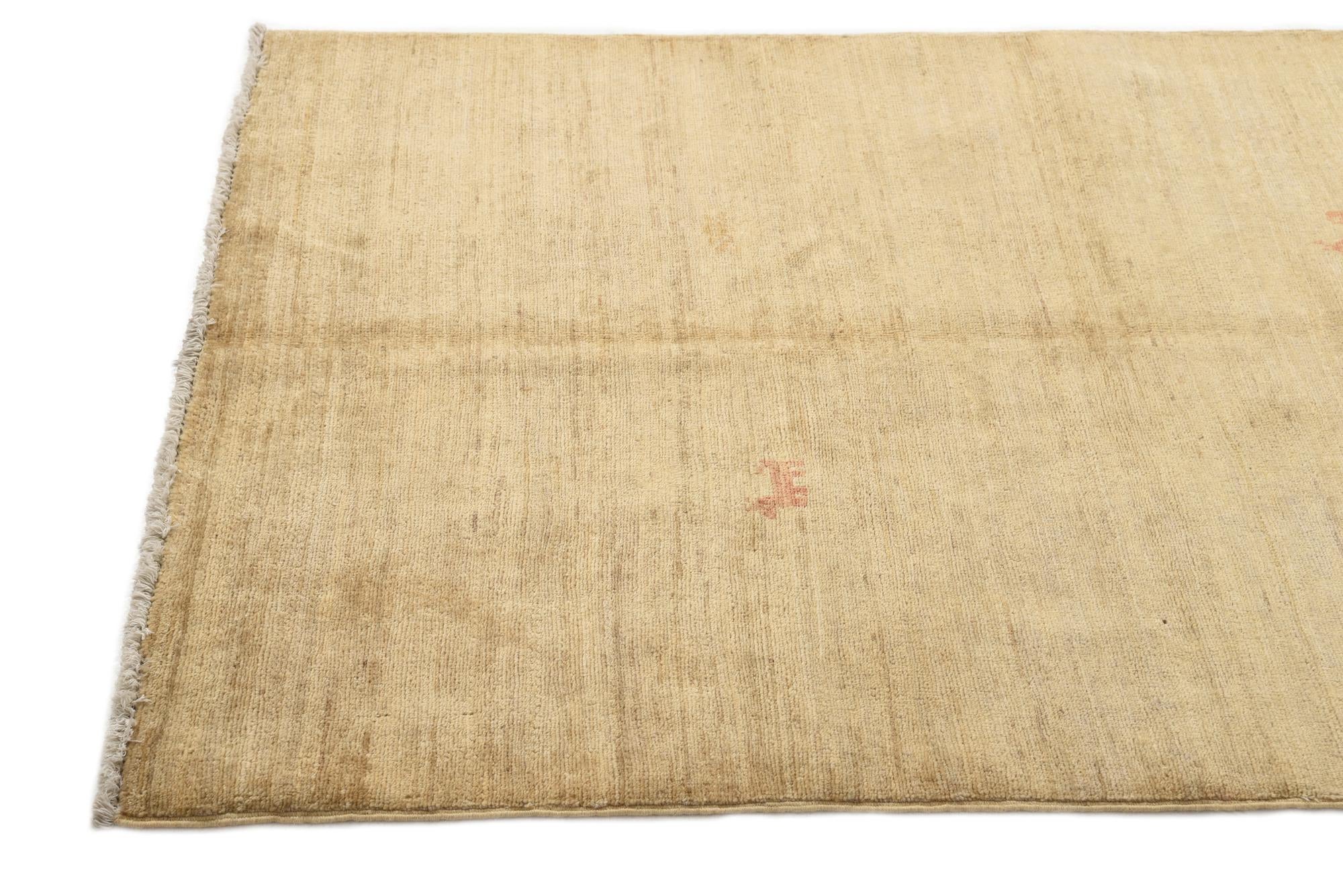 3' 4 x 5' Hand Knotted Kashkuli Gabbeh Wool Rug