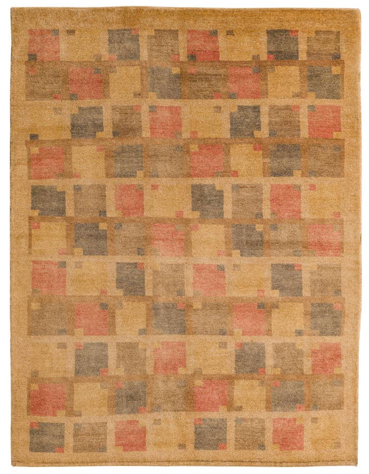 Detail image of 4' 6 x 6' 6 Hand Knotted Kashkuli Gabbeh Wool Rug