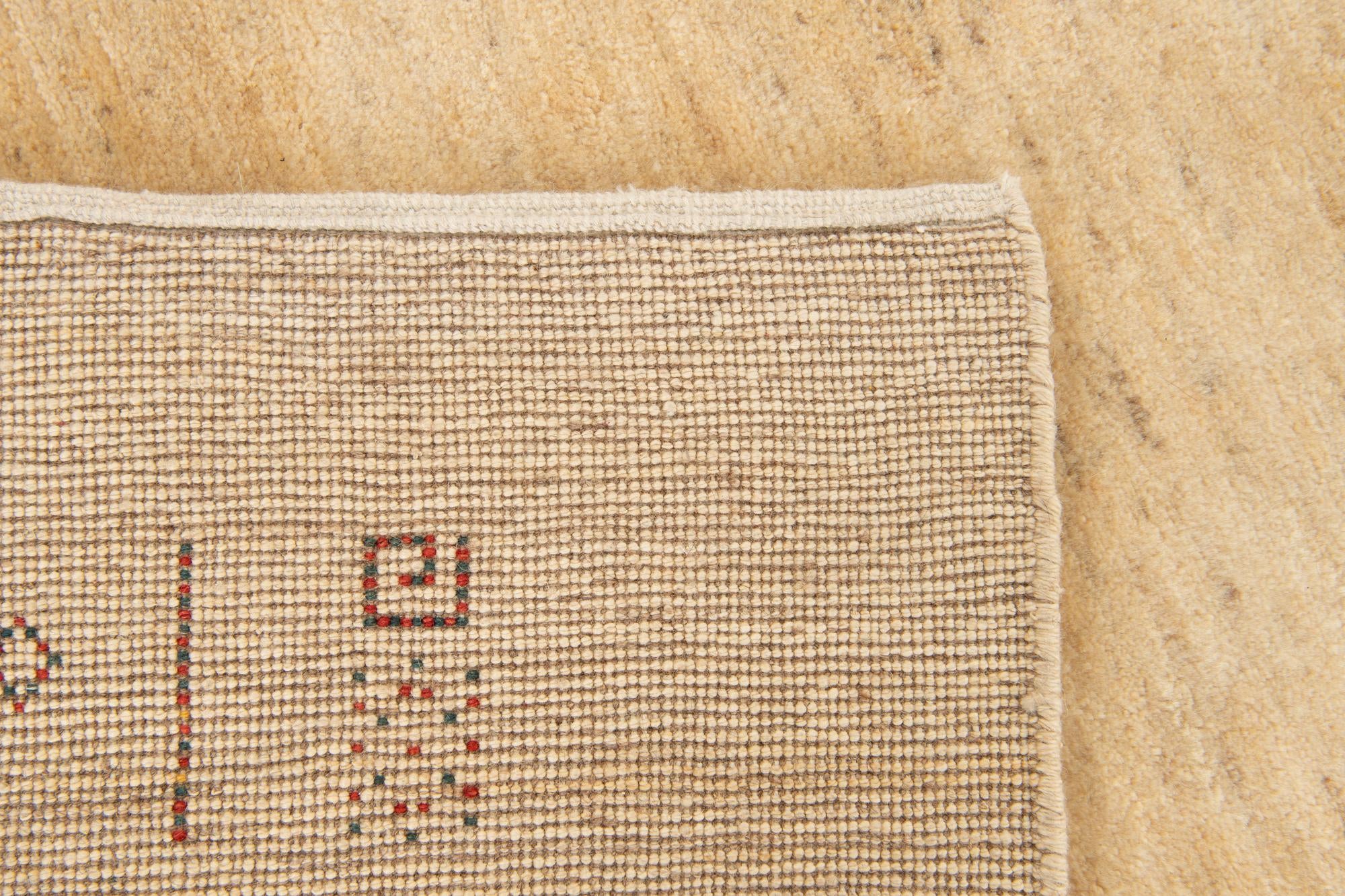 4' 11 x 6' 7 Hand Knotted Kashkuli Gabbeh Persian Wool Rug