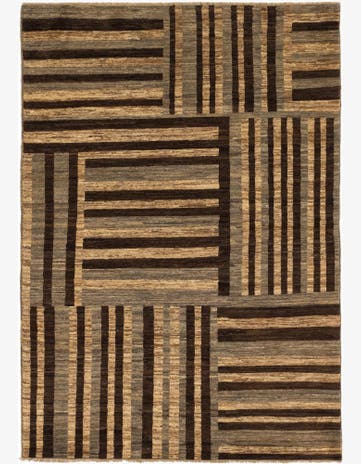 5' 8 x 8' Hand Knotted Kashkuli Gabbeh Wool Rug