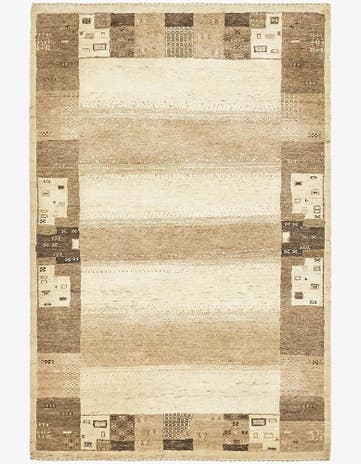 4' x 6' 2 Hand Knotted Kashkuli Gabbeh Wool Rug