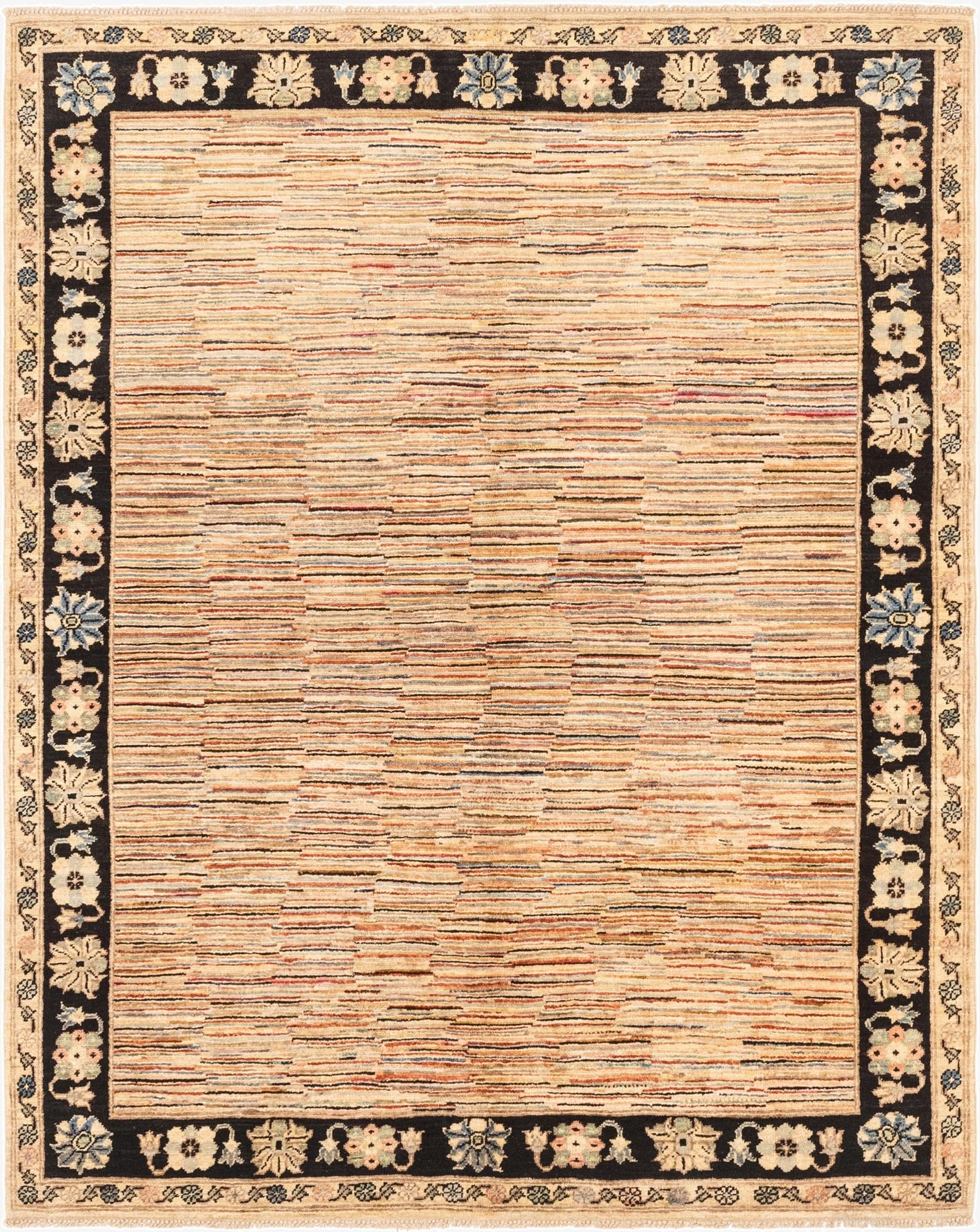 5' x 6' 5  Hand Knotted Kashkuli Gabbeh Wool Rug