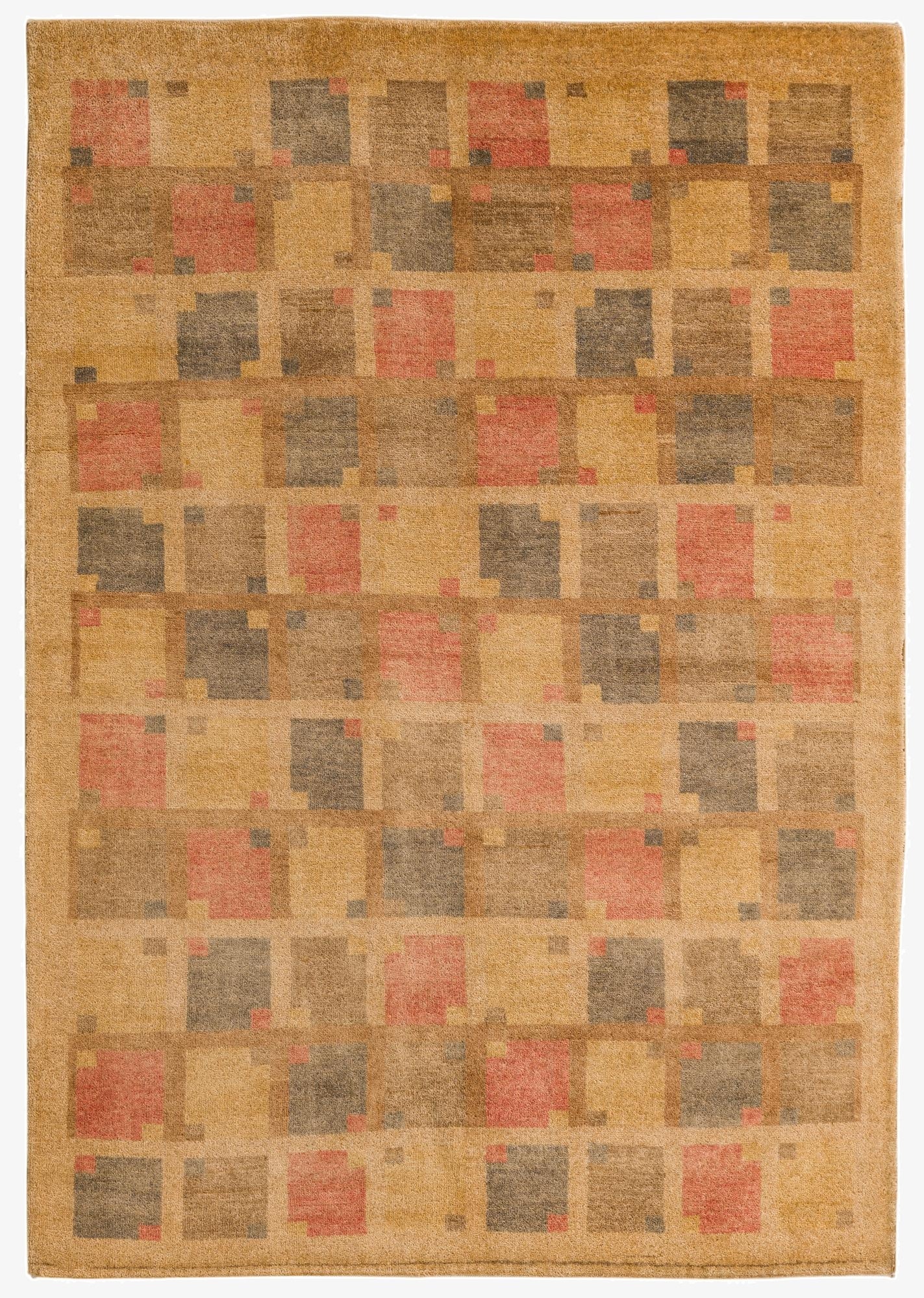4' 6 x 6' 6  Hand Knotted Kashkuli Gabbeh Wool Rug