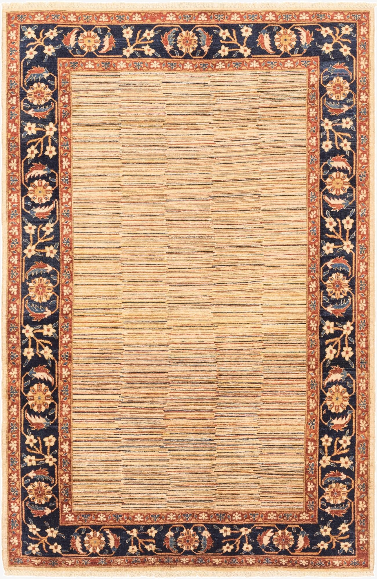 6' 2 x 9' 4  Hand Knotted Kashkuli Gabbeh Wool Rug
