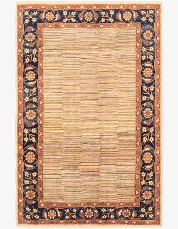 6' 2 x 9' 4 Hand Knotted Kashkuli Gabbeh Wool Rug