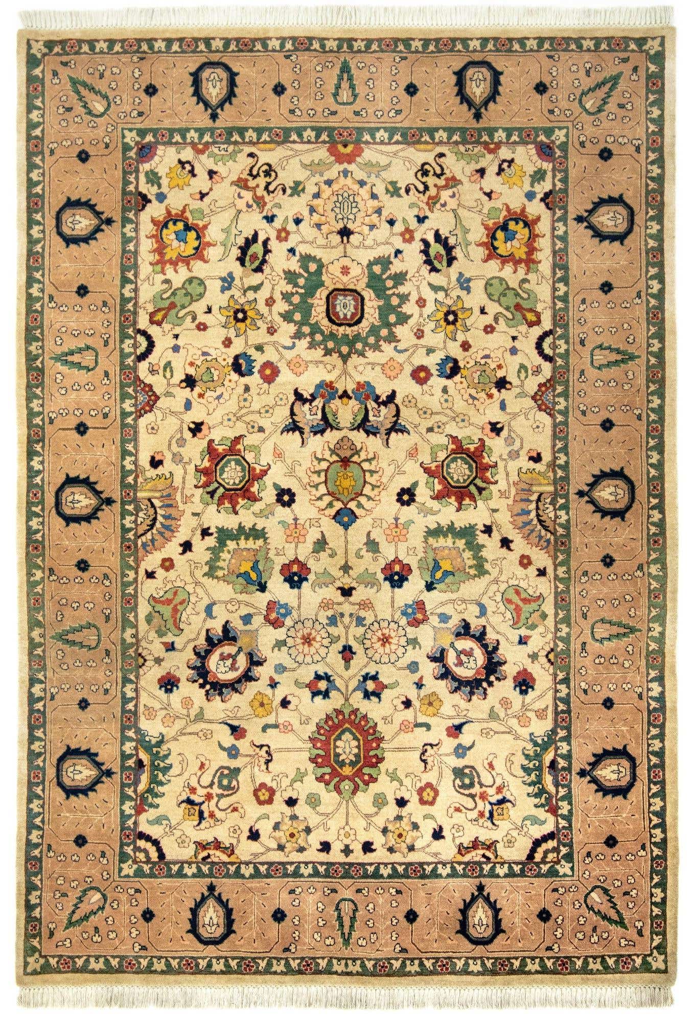 5' 3 x 8' Hand Knotted Kashkuli Persian Rug