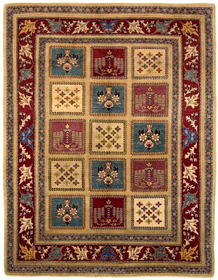 Detail image of 5' 5 x 8' 2 Hand Knotted Kashkuli Persian Rug