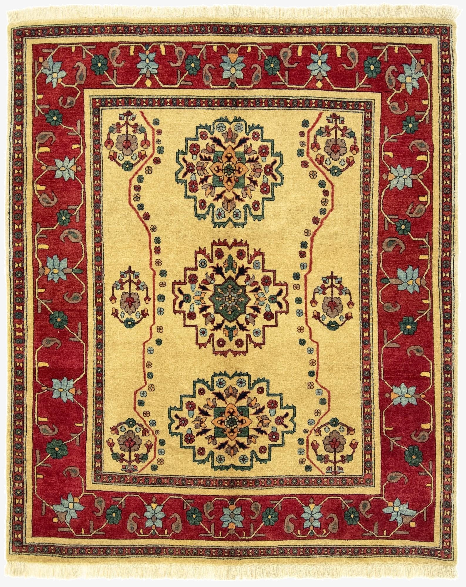 5' 5 x 6' 6  Hand Knotted Kashkuli Persian Rug