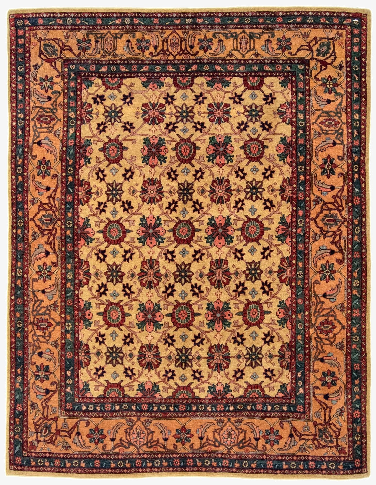 5' 4 x 7' 1  Hand Knotted Kashkuli Persian Rug