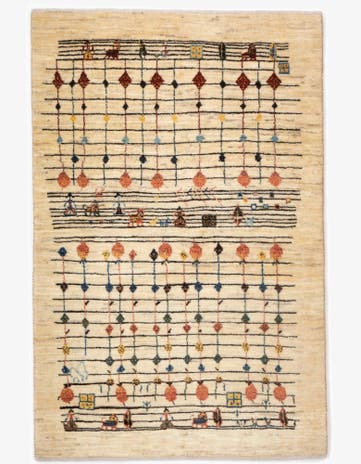 2' 10 x 4' 5 Kashkuli Wool Rug