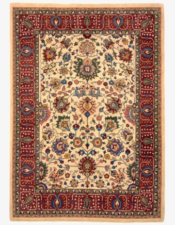 5' 7 x 7' 10 Hand Knotted Kashkuli Persian Rug
