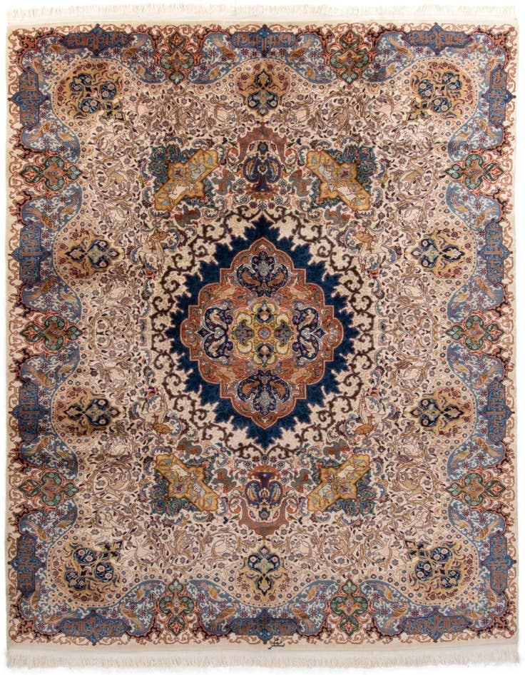 Detail image of 10' 2 x 13' 3 Hand Knotted Kashmar Persian Wool Rug