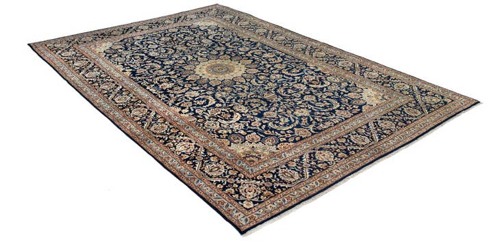 Detail image of 7' 10 x 11' 7 Hand Knotted Kashmar Persian Wool Rug