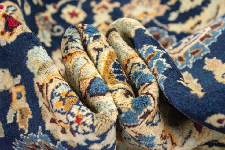 Detail image of 7' 10 x 11' 7 Hand Knotted Kashmar Persian Wool Rug